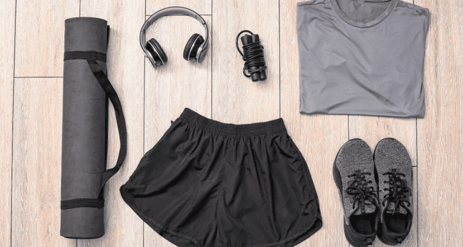 Woman wearing long-sleeved workout clothes